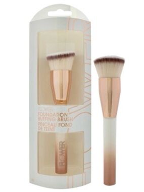 FLOWER Beauty Foundation Buffing Brush in White/Rose Gold - BRAND NEW!